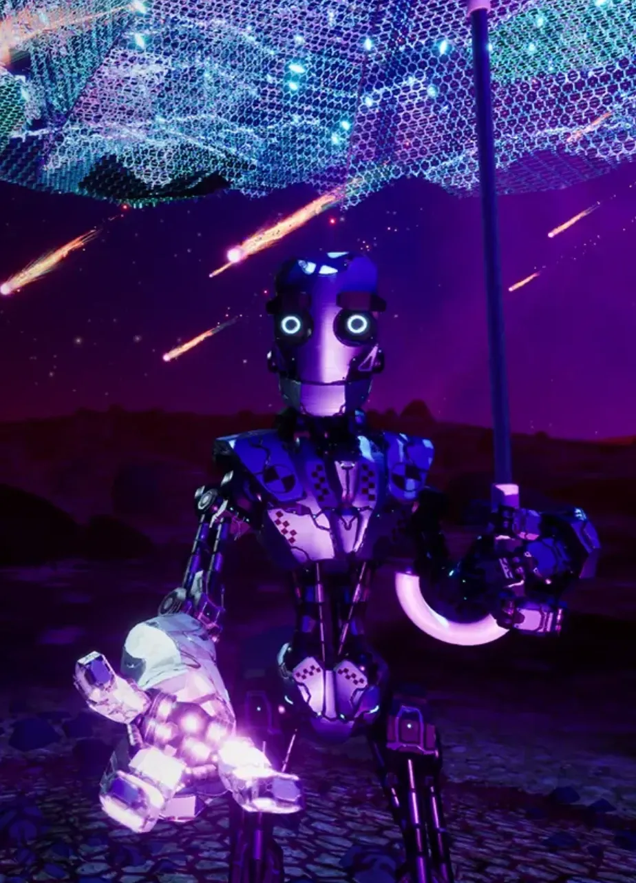 Ein Bild eines freundlichen Roboters